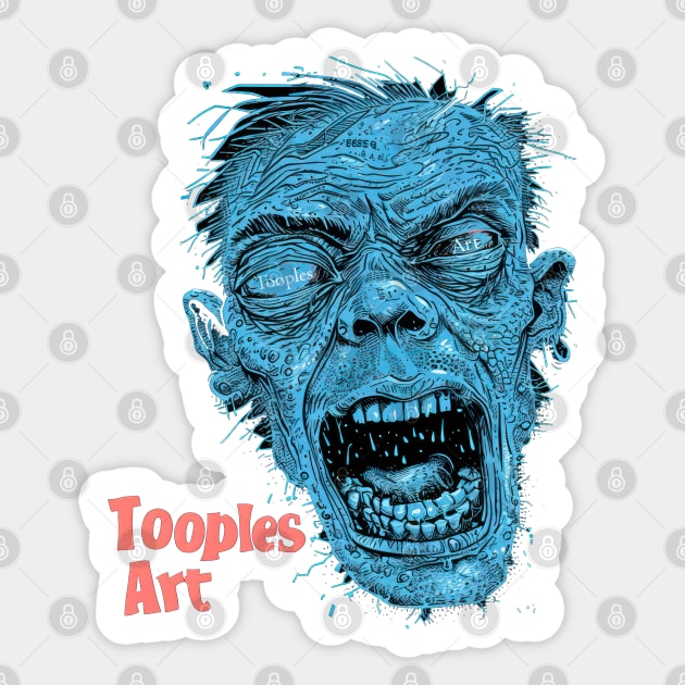 Tooples Art Zombie Sticker by TooplesArt